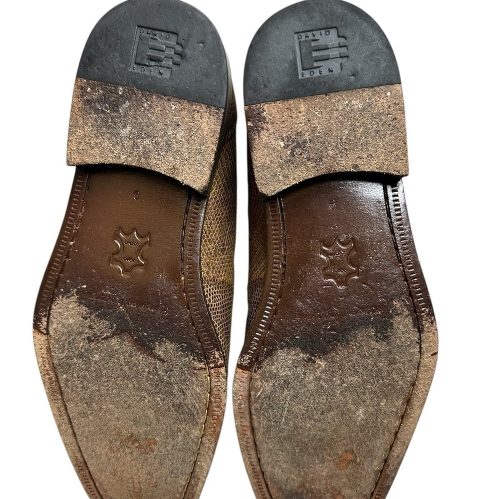 Men's Brown Leather Dress Shoes - Picture 4 of 16